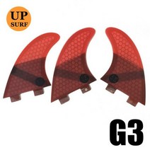 서핑보드 Upsurf 로고 더블 탭 핀 S/M/L/UK2.1 서핑 보드 허니컴 유리 섬유 Quilhas Fins, [14] G3 3pcs