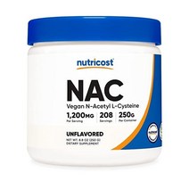 Nutricost 뉴트리코스트 N L시스테인 N아세틸 시스테인 500그램, 208.0 Servings (Pack of 1)