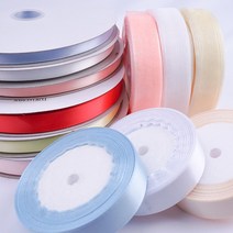 선물 포장 리본끈 무광 쉬폰 실크, 3.공단리본끈, 레드(1.5)