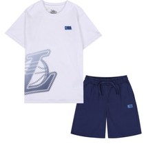 NBA KIDS NBA LAL 메가로고 라운지 반팔 반바지세트 K235Z1993P