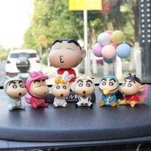짱구 차량용 피규어귀여운 캐릭터 소품 자동차 인테리어 세트 인형 피규어, 토닥토닥 6: 뉴 컬러 볼