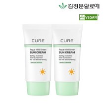 김정문알로에 [김정문알로에] 큐어 마일드 그린 선크림(무기자차) 40ml 2개