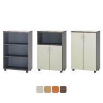 TR 3단장 올문장 오픈장 사무실 낮은책장 책꽂이 수납, 샌드그레이