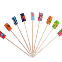 종이 포인트 나무 단면 과일 이쑤시개 900개입