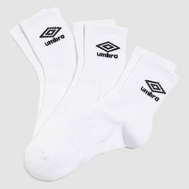 M 엄브로양말 LQC UN123CSC28-WHT 에센셜 오피셜 로고 미드 3PAC, 260, 단품
