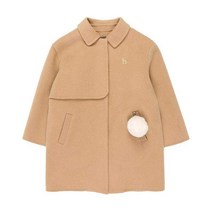 헤지스키즈] 22FW 제이미 기본 코트 (HSW11CC64M_BG) 여아 아동 초등 겨울 데일리 스쿨룩 카라 울코트