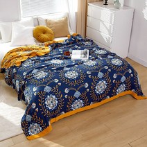 목화솜이불 목화솜요 북유럽 스타일 4 겹 코튼 거즈 타월 소파 담요 낮잠 여행 에어컨 침대 시트 편안한, 17 geometric H_01 150x200cm