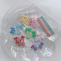 아기똑딱핀 4개세트 리본핀 삔 신생아머리핀 유아
