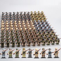 오늘출발 / KC인증 / 중국 레고 호환 블록 2차 세계대전 밀리터리 군인 피규어 24종 세트 ( 독일 미국 중국 영국 이탈리아 팔로군 일본 소련) 블럭, 신팔로군