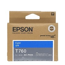 엡손 정품 잉크 T760200 파랑 청록 SC-P600
