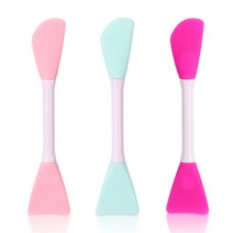 실리콘 팩 브러쉬 양면 메이크업 브러시 페이스, 로즈레드CM003391