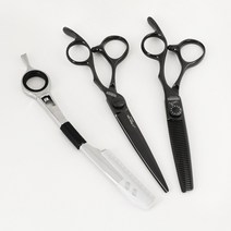 아이치 전문가용 미용가위 헤어커트 컷팅 바버세트 AI-BARBER SET, BARBER SET_커트가위 5.5 블랙