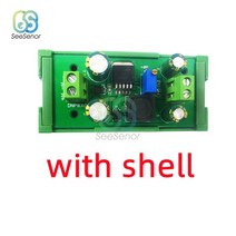 전원 파워 서플라이 DC-DC 벅 컨버터 4V-35V ~ 스텝 다운 변압기 전원 모듈 3A DIN 레일 마운트, 02 With DIN Rail