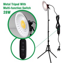 실내분수 미니 인테리어 분수대 AC220V 28W 36W 풀 스펙트럼 COB LED 글로우 라이트 SMD2835 E27 Sunlike P, 한개옵션1, 06 28W Tripod timer