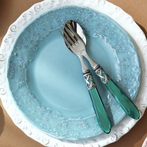 포르투칼 메세라미카 티에라 줄리엣 사이드접시 22.5cm, 블루