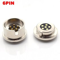 원형 고전류 자석 흡입 스프링 포고 핀 커넥터 암수 프로브 DC 전원 충전 마그네틱 1 세트 12V10A, [07] 6pin, 07 6pin