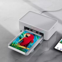 핸드폰사진인화기 2022 새로운 Xiaomi Mijia 무선 사진 프린터 열 승화 iOS 안드로이드에 대한 6 인치 HD, 01 WHITE_03 AU 플러그