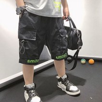 미다키즈 스트링 카고 반바지 남아 5부 면바지 아동 주니어 반바지 초등학생 키즈 여름 어린이 밴딩