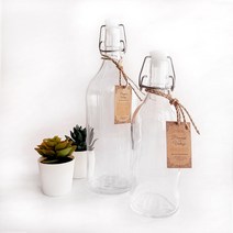 이케아 오일병 기름병 간장병(크라프트 태그+마끈 포함), 1개, 1000ml