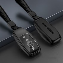 벤츠 키케이스 E클래스 GLE클래스 GLB클래스 열쇠고리 스마트 메탈 풀커버 차키케이스 차키링 차키홀더, A타입-02, 블랙
