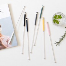SN 음료막대 실버 머들러 손님상 플레이팅 커피막대 예쁜 롱티스푼, 블루