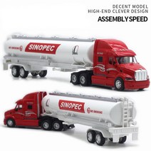 자전거트레일러1:48 다이캐스트 합금 트럭 헤드 모델 장난감 컨테이너 라이트 엔지니어링 운송 차량 소년, 18 US truck L