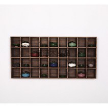다기 찻장 장식장 다용도장 전통찻집 나무 주방 다기장 36칸 1200, 100x120, 진회색