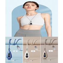 저주파 마사지기 목걸이형 충전식 목 어깨 저주파안마기 휴대용안마기, 골드