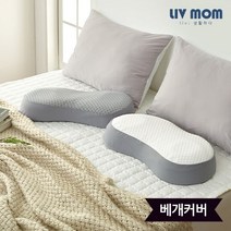 리브맘 3D 메모리폼 경추 낮은 베개커버, 02.커버만(그레이), 1개