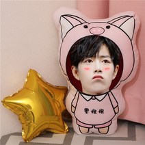 샤오잔 굿즈 캐릭터 쿠션 베게 스타 응원 선물 17종, 7, 30cm(단면)
