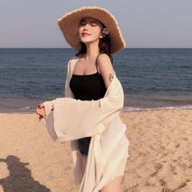 가바바 여성 비치웨어 해변의 주인공 오버핏 커버업 G35030, S, 살구