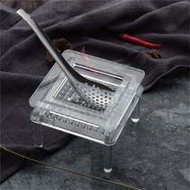 찻스쿱 차스푼 차 계량 숟가락 주방 도구 소쿠리 분자 요리 필터 긴 핸들 세라믹 캐비어, 01 라이트 그레이