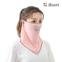 파스텔 에어 쿨마스크_자외선차단 쿨링마스크 햇빛가리개, 코랄핑크