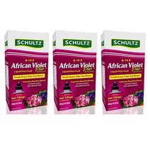 Schultz African Violet Plus 슐츠 아프리칸 바이올렛 플러스 액체 비료 액비 8-14-9 4oz(118ml) 3팩, 3개