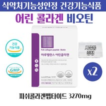 식약처인정 인증 어린콜라겐 피쉬콜라겐펩타이드 3270mg 고함량 비오틴 비요틴 생선비늘 어류 피시 512달톤 식약처 개별인정형 코라겐 히알루론산 분말 가루 스틱 건강기능식품, 30포 2개