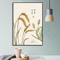 JINGHENG 고급 감나무그림 감그림 생기 캔버스 과일 인테리어 장식, 디자인 18_35x50