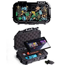 Evergreen Ultimate Waterproof Protective Hard Case Compatible with Nintendo Switch and OLED Model (2, PKT MNSTR (Color)