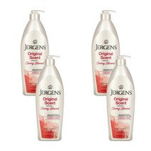 Jergens Jergens 오리지널 향 건성 피부용 모이스처라이저 체리 아몬드 621ml(21fl oz), 4개