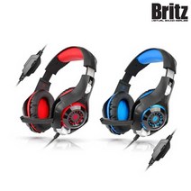 [브리츠] K35GH PC 컴퓨터 노트북 게이밍 유선 헤드셋, 블루