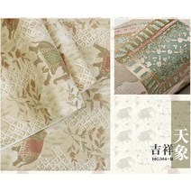 골드벽지 수입 금박 벽지 인도 동남아시아 스타일 코끼리 열대 우림 레트로 그린 골드 타이 벽 종이 침실 배경 홈 장식, 2.BS3266-5 - 5.3㎡