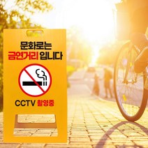 금연구역 표지판 노스모킹 금연 거리 장소 A형 입간판 흡연금지 cctv 촬영중 녹화중 접이식 간판, uv+포맥스/ 대 양면인쇄