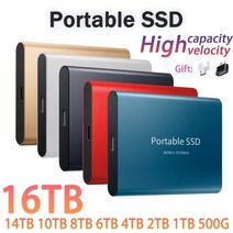 2022 휴대용 SSD 외장 하드 드라이브 타입-C USB 3.1 노트북 데스크탑 플래시 메모리 모바일 솔리드 스테이, 15 Blue 1TB