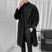 코트 영국 스타일 모직 큰 겨울 트렌치 5xl-s