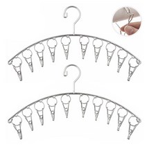 프랜베이 빨래 건조대 속옷 양말 걸이 빨래 집게 10구, 2P, 실버