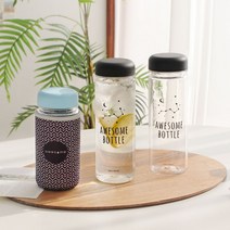 어썸 보틀+파우치 세트 (마이너스옵션), 2.아이스 500ml (뚜껑 블루)_보틀 디자인 랜덤-