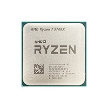 AMD-라이젠 7 5700X CPU 프로세서 R7 3.4 GHz 8 코어 16 스레드 7NM 소켓 AM4 데스크탑 게이머 액세서리, 기본