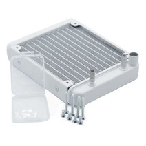 컴퓨터 워터 냉각 시스템 용 멀티 포트 G1/4 스레드 알루미늄 라디에이터 120mm, 하얀색