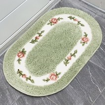 홈아트 애슐리 라운드 발매트(극세사) 발매트, 그린