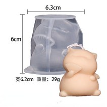 실리콘 토끼 몰드 곰돌이 도넛 원형 틀 선인장 아로마 양초 실리콘 금형 DIY 시뮬레이션 다육이 장식품, 08 Cat