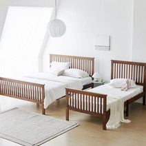 [리비니아] 태리 모던 클래식 원목 싱글 퀸 킹 침대 베드/매트리스, 내츄럴, 싱글프레임-매트제외